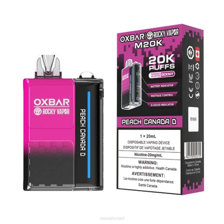 OXVA vape shop HBRJ6 אפרסק קנדה ד OXVA OXBAR M20K