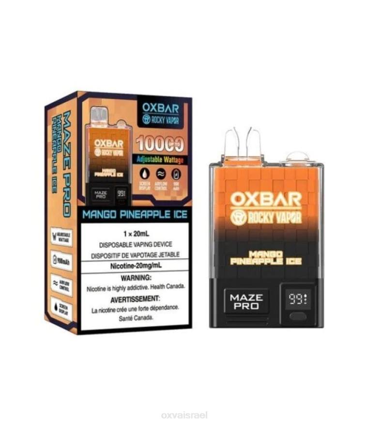 OXVA vape flavors HBRJ29 קרח אננס מנגו OXVA OXBAR MAZE PRO 10000